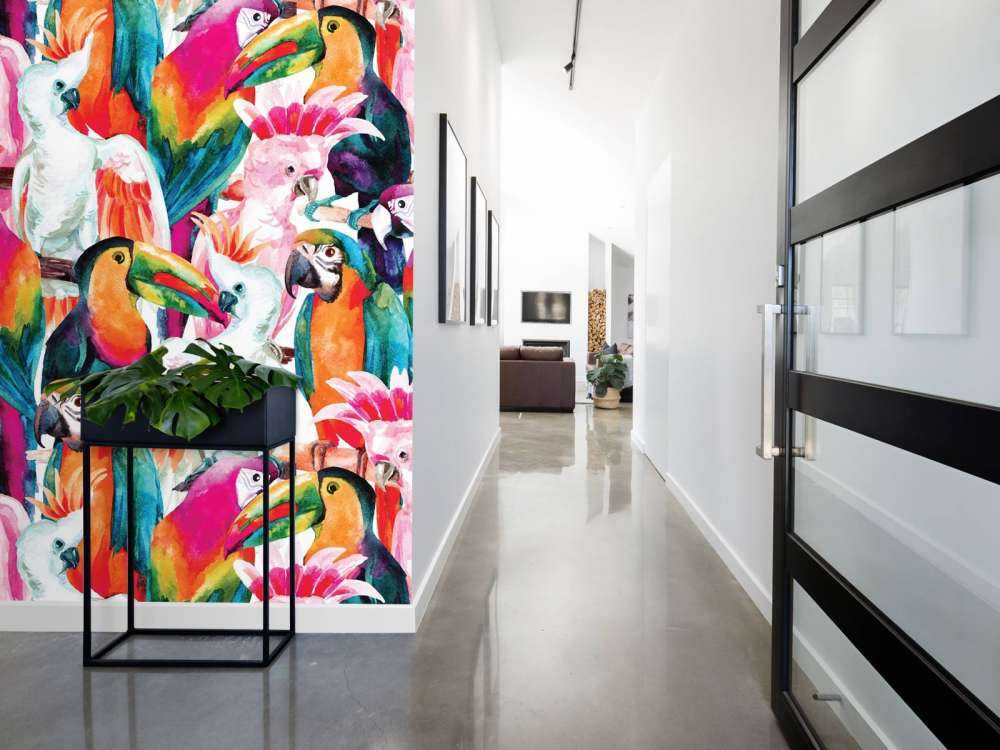 Tropisch, gekleurde vogels