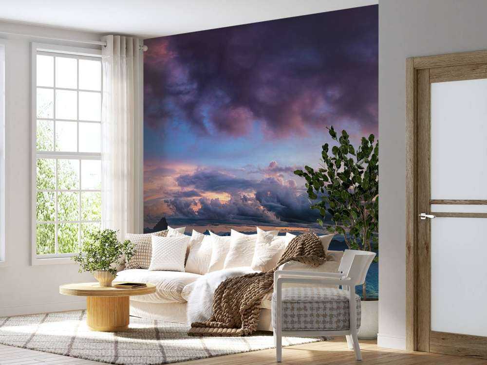 Zonsondergang over een berg