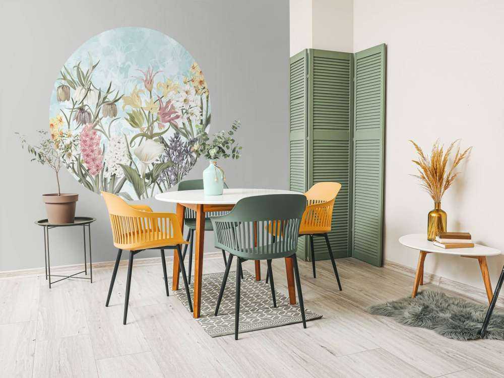 Spring Flowers - Misty Aqua