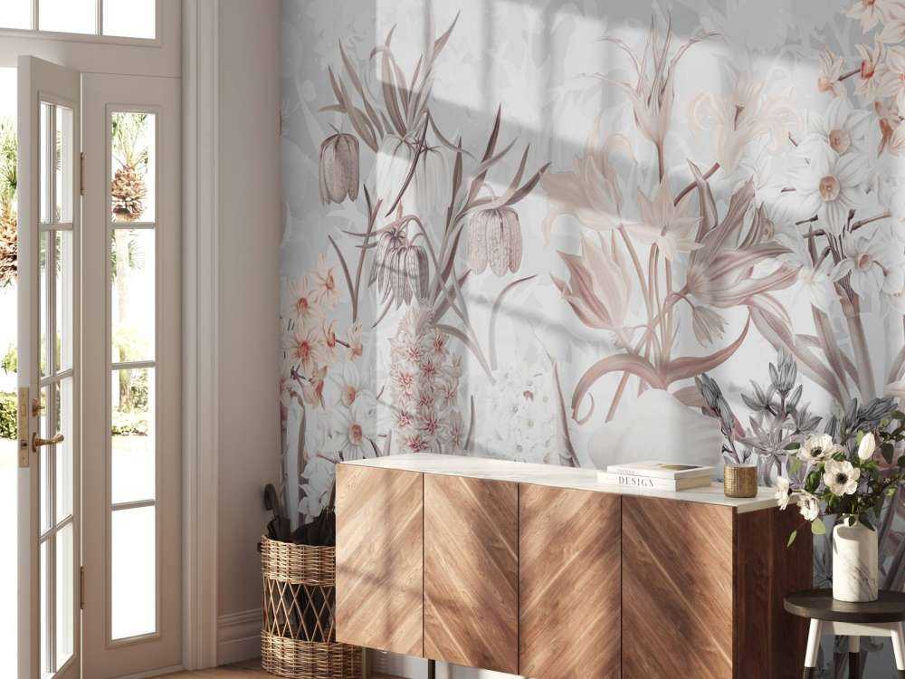 Spring Flowers - Ethereal Gray