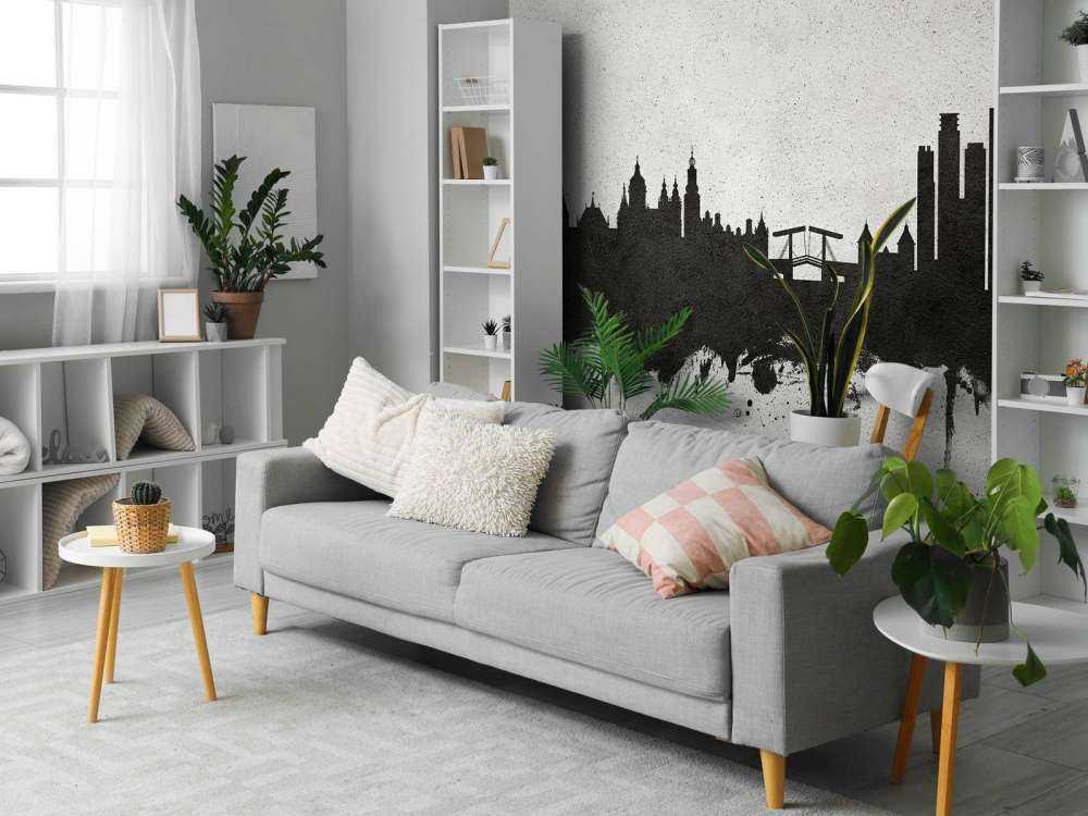 Waterverf skyline, Amsterdam