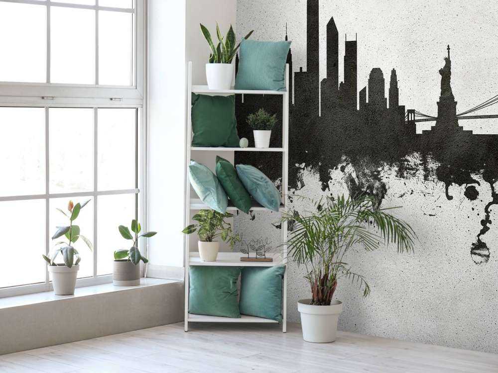 Waterverf skyline, New York