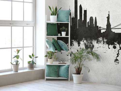 Waterverf skyline, New York