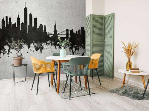 Waterverf skyline, New York