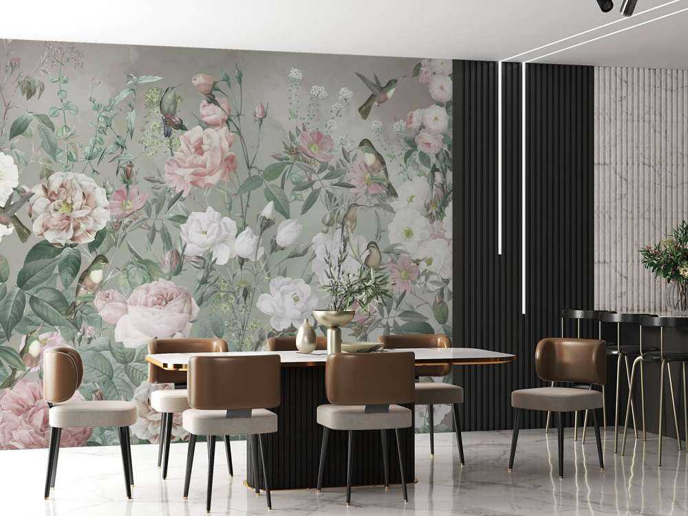 Birds in Rose Garden