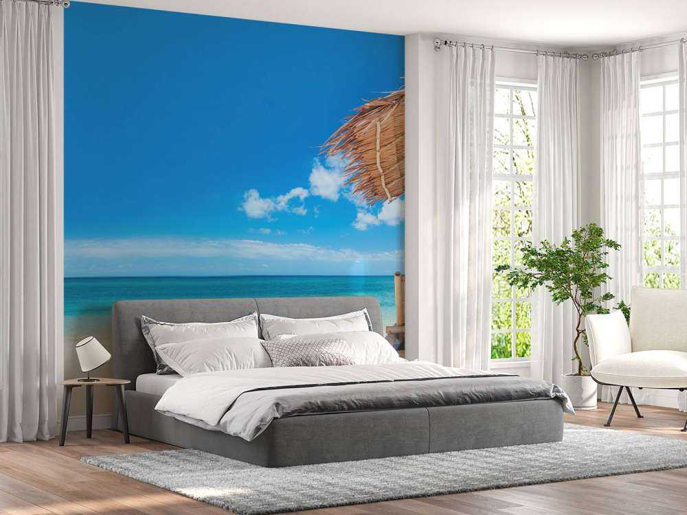 Ligstoelen op het strand