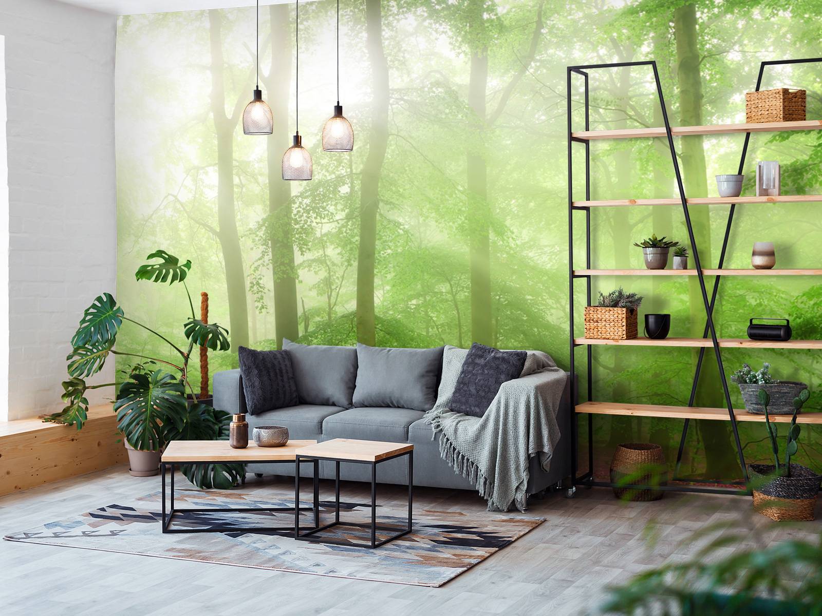 Groen bos panorama