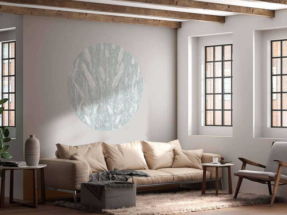 Wall of field grasses - mint green