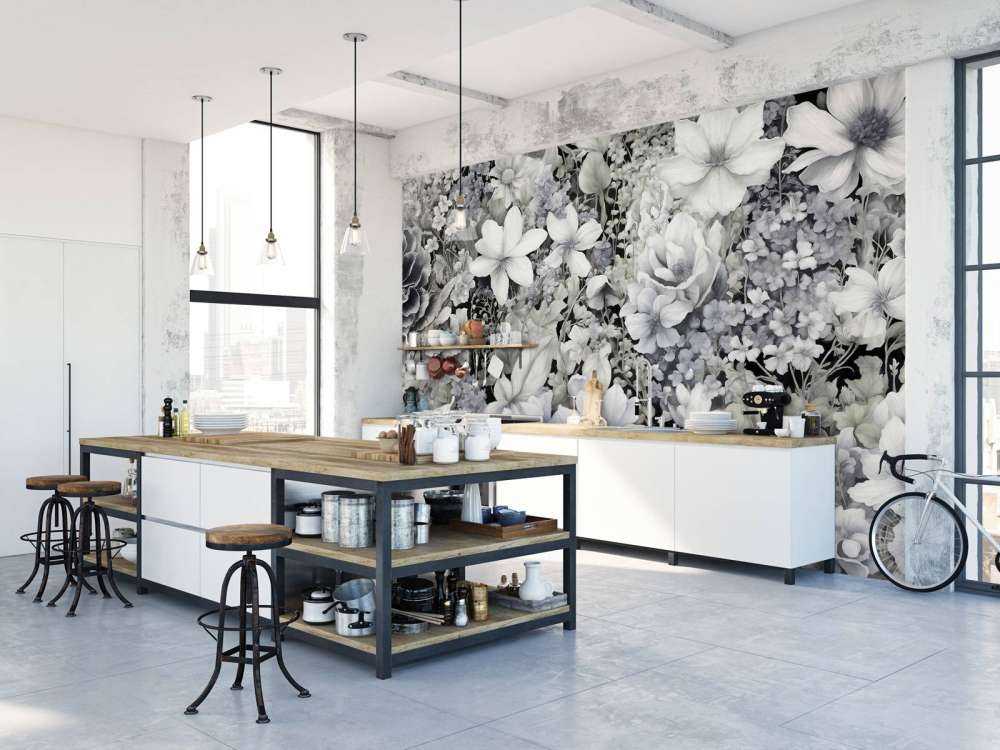 Flower festivalSEAMLESS Black