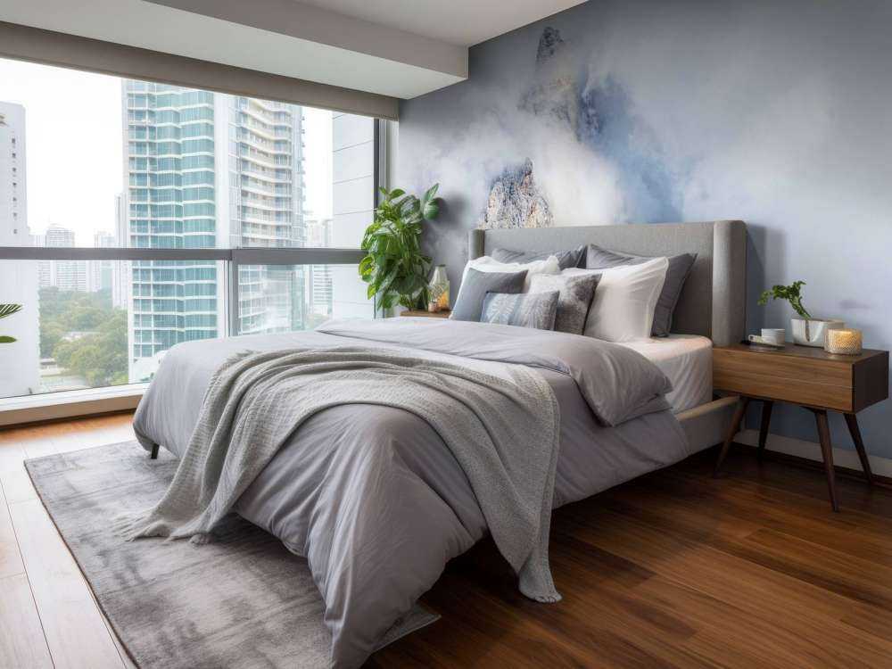 Verborgen Bergtoppen in de Mist