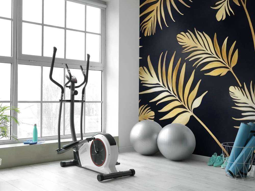 Golden leaves on dark Gold