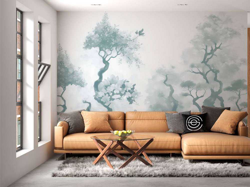 Blooming trees Green