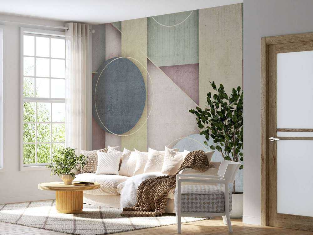 Zacht geometrisch pastelspel