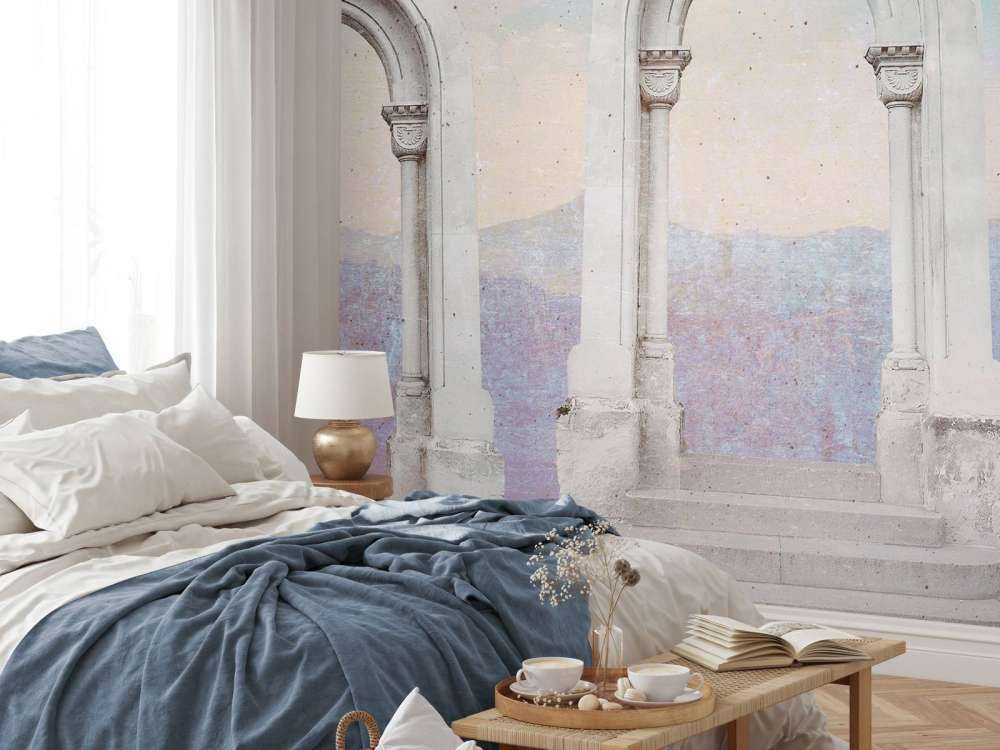 Klassieke bogen naar pastelhemel