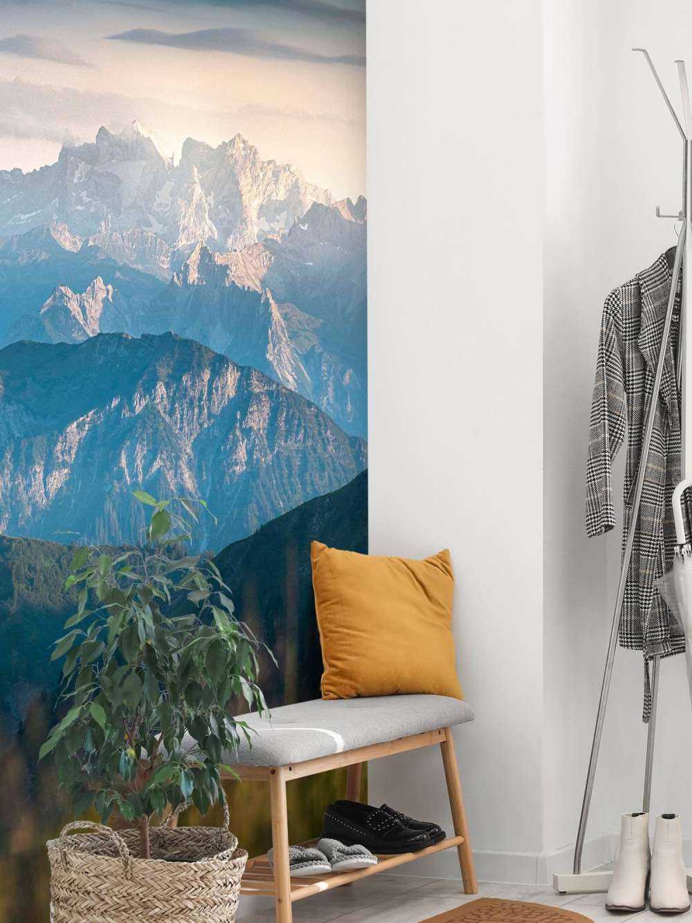 Blauwe gelaagdheid in bergland