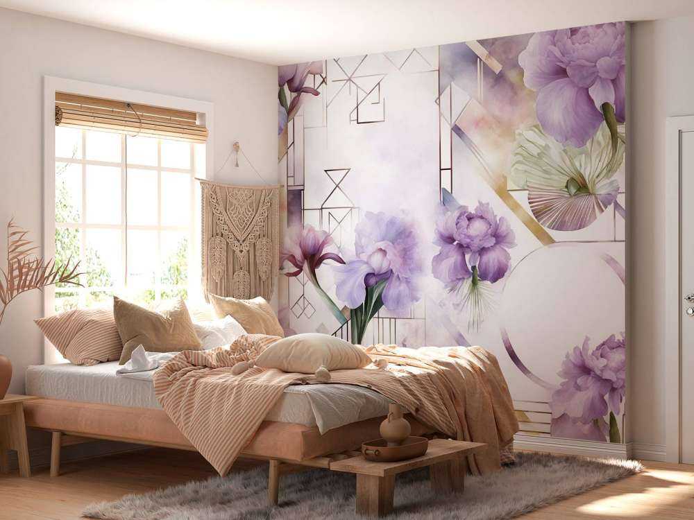 Watercolor Geometry Purple