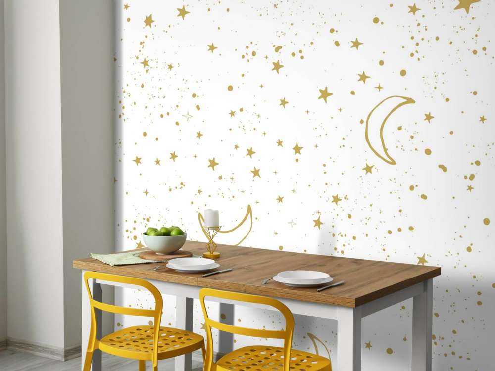 Gouden nachtlicht op wit