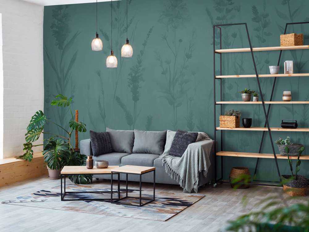 Lavender Glade Seamless Deep Teal