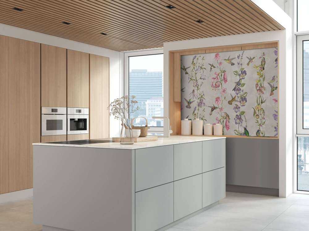 Weadow and Garden Flowers Taupe