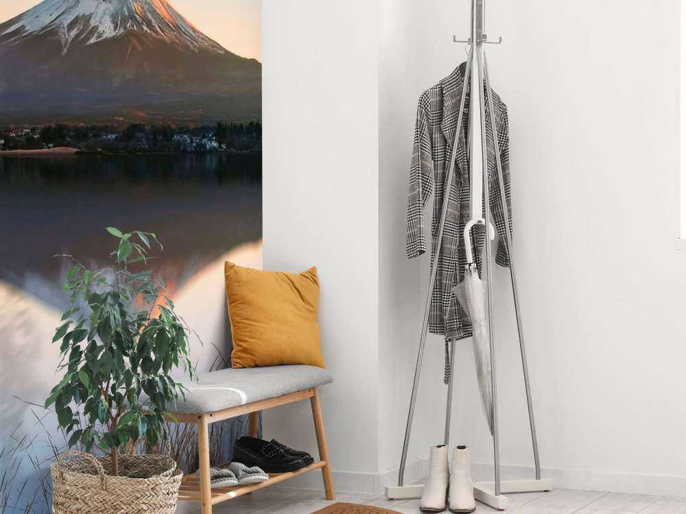 Herfstlicht over bergmeer Fuji