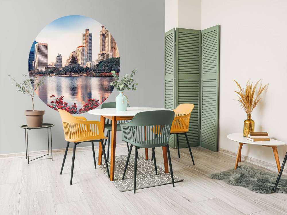 Bloemen aan de stadswaterkant