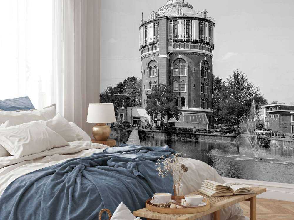 Zwart-Wit Watertoren Panorama