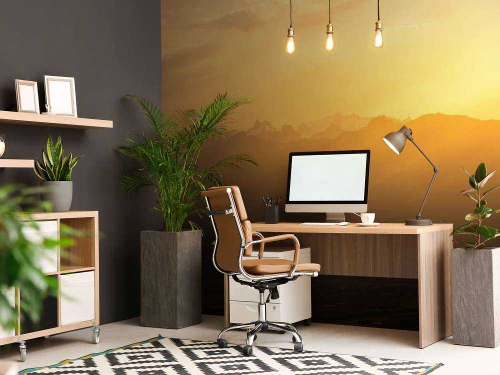 Gouden zonlicht over bergvallei