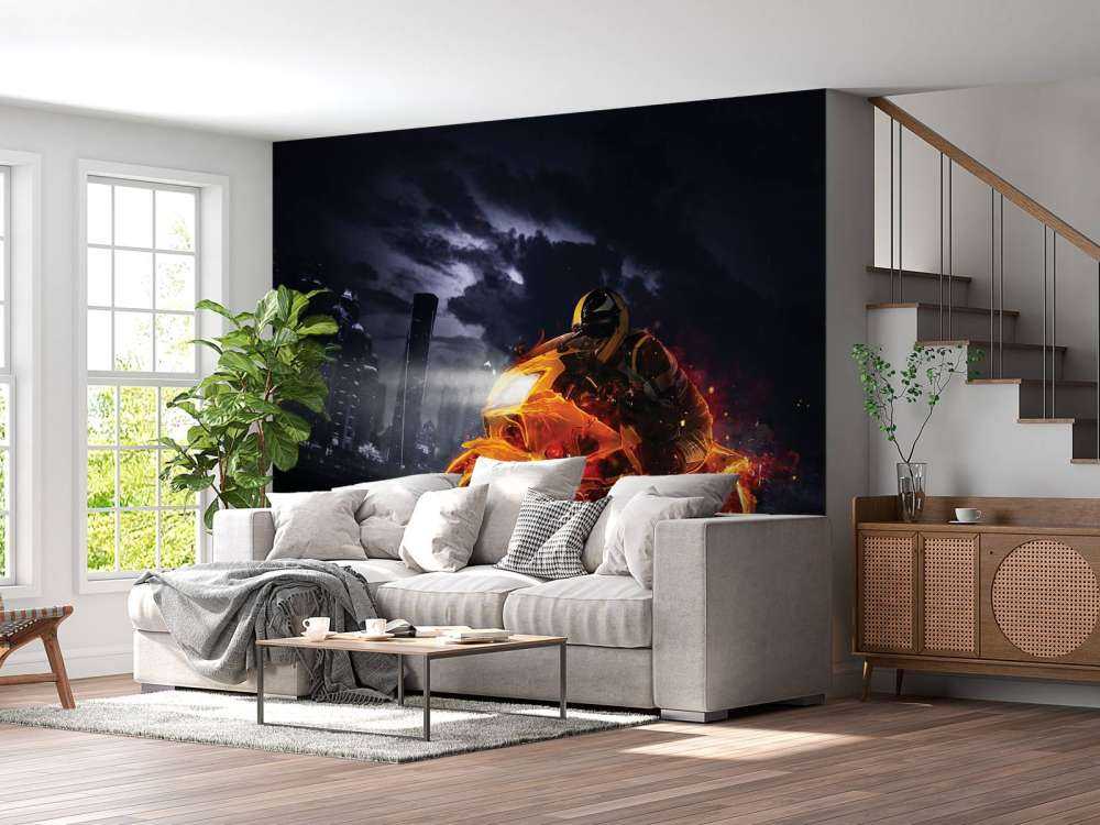 Motor in vuur en vlam