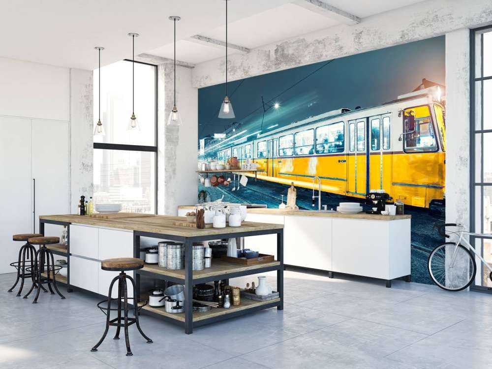 Gele tram in Boedapest