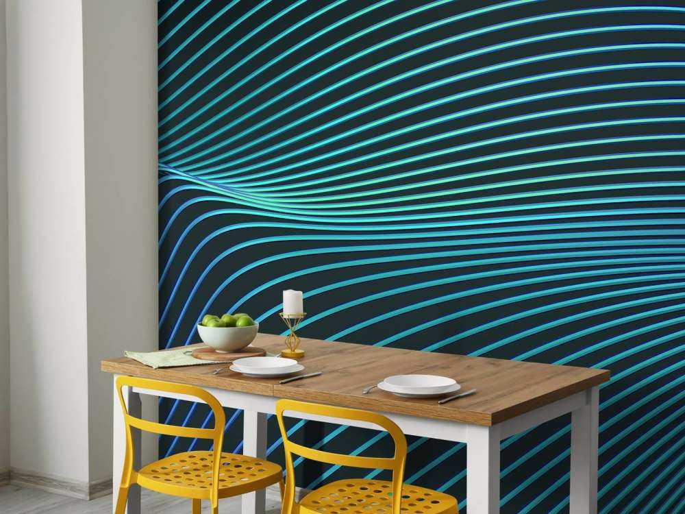 Golvend neon ontwerp