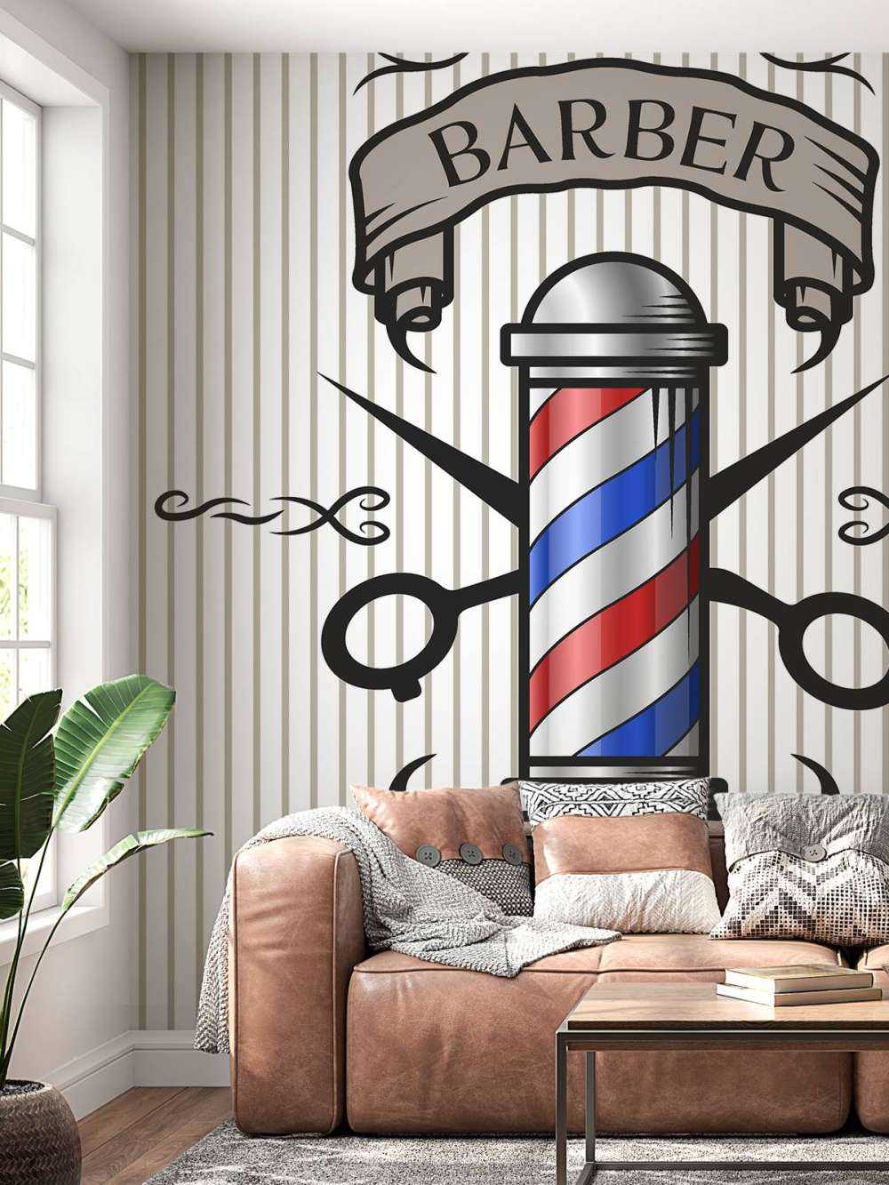 Vintage kapperszaak logo