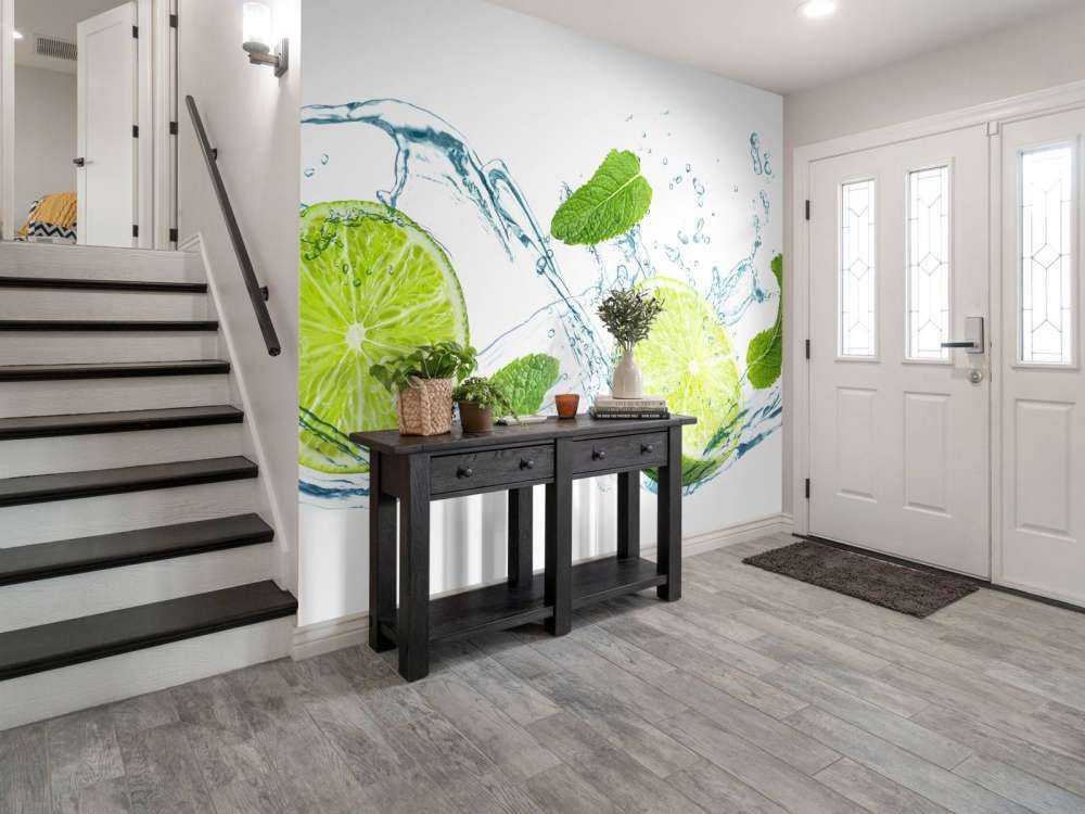 Water met limoen en munt