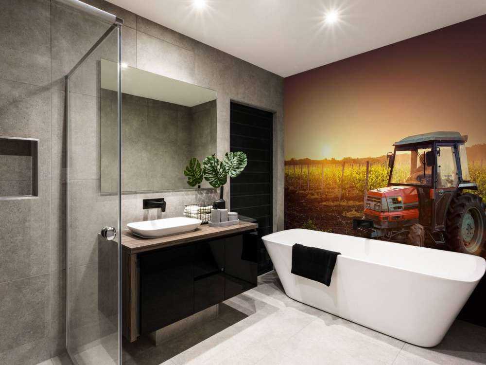 Tractor bij zonsondergang