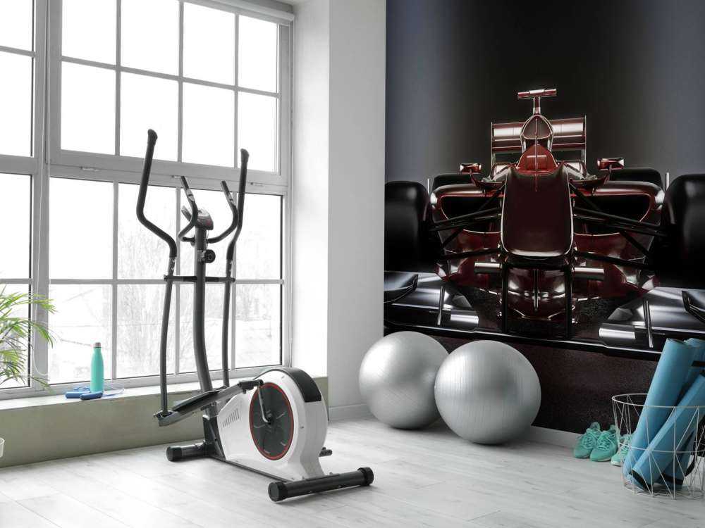 Voorzijde van een rode Formule 1-auto