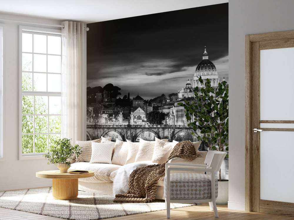 Vaticaanstad in zwart-wit