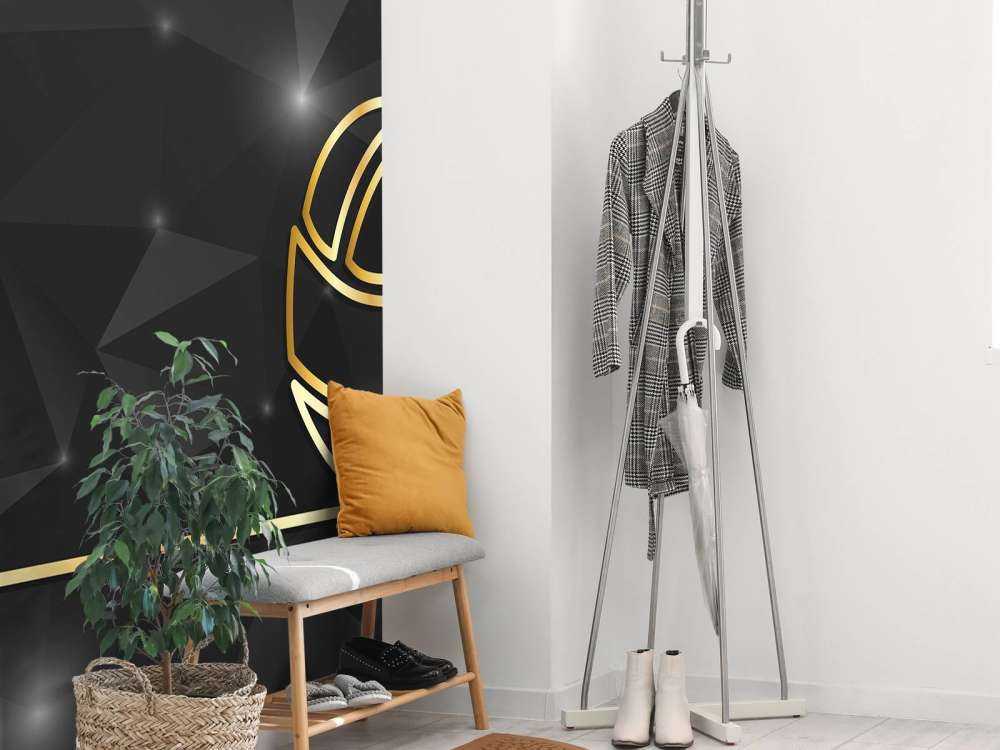 Volleybal design met een donkere achtergrond