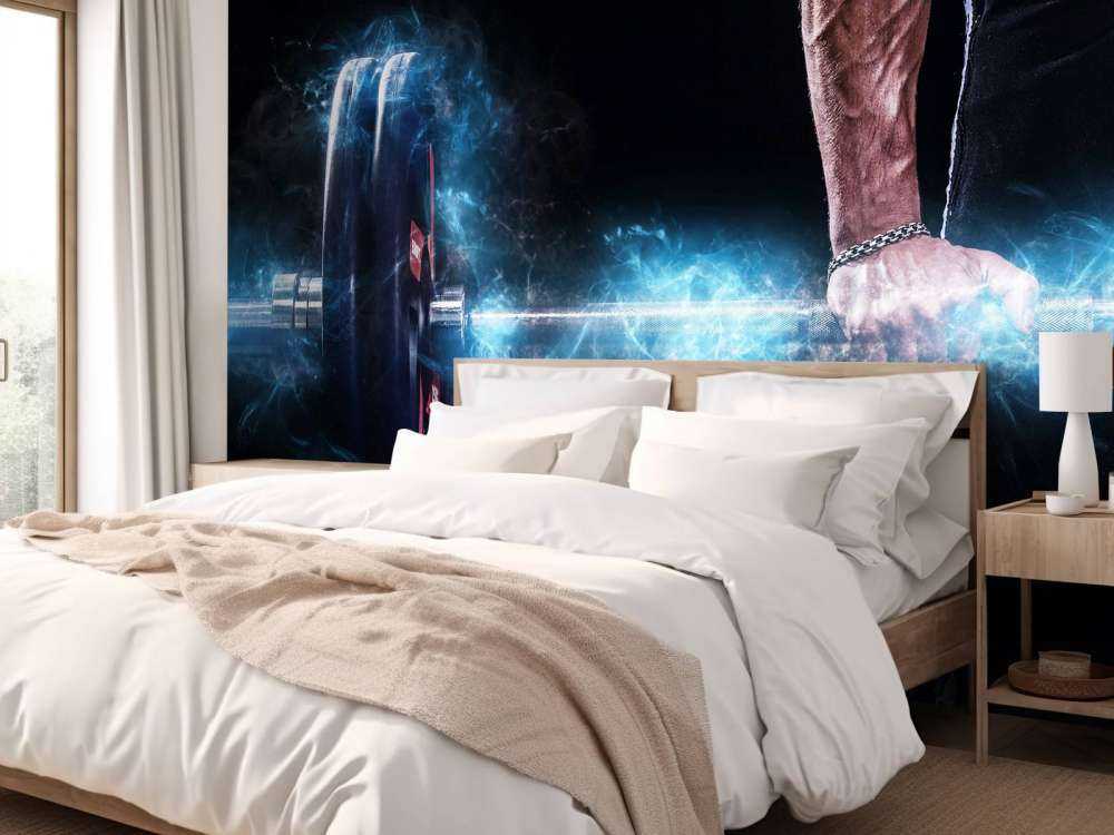 Sterke gespierde man