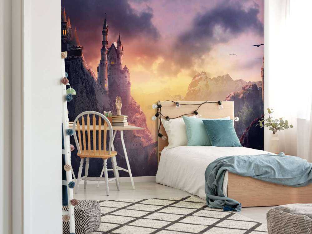 Kasteel tijdes de zonsondergang