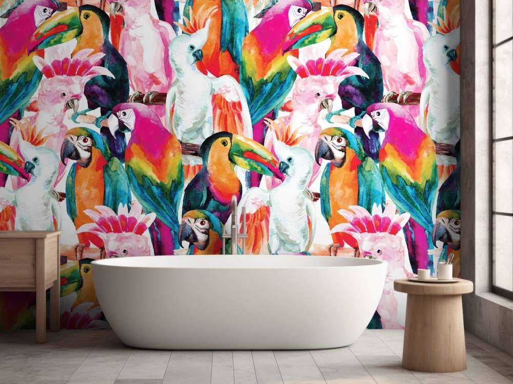 Tropisch, gekleurde vogels