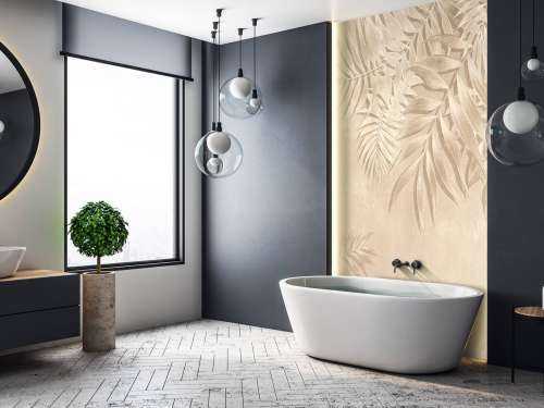 Palmbladeren textuur, beige