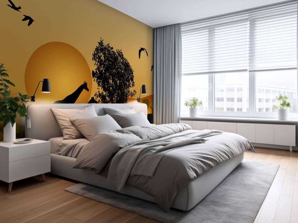 Zonsondergang in een Afrikaans veld