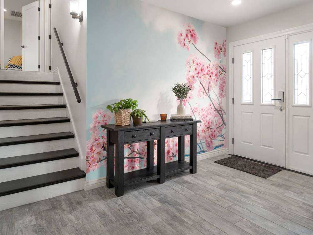 Bloesem met wolken op achtergrond