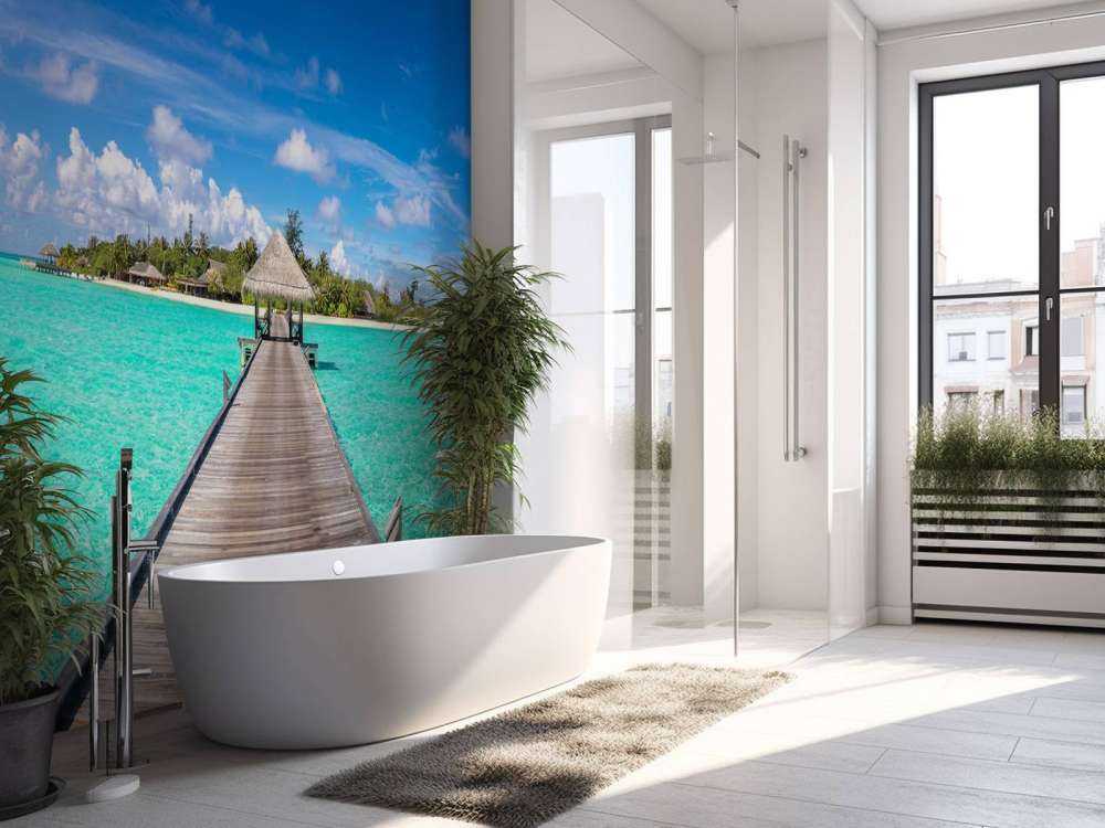 Zeesteiger aan een tropisch eiland