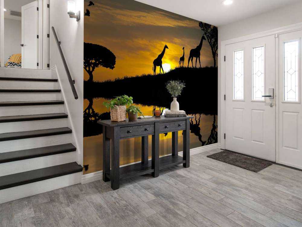 Zonsondergang in een tropisch gebied