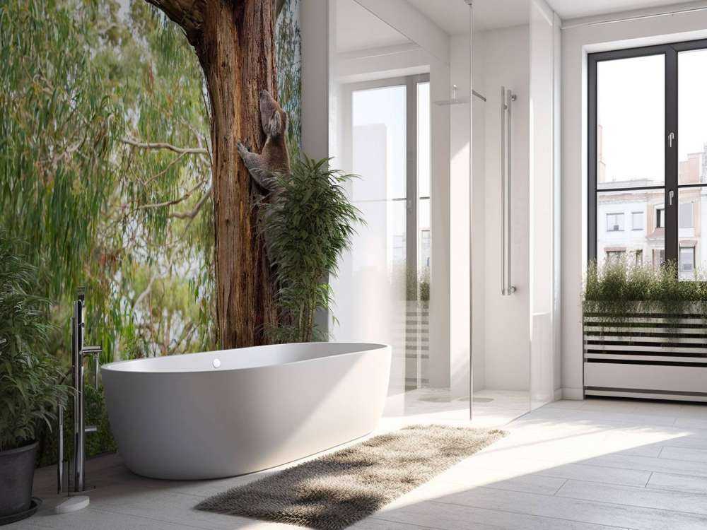 Koala klimt in een boom