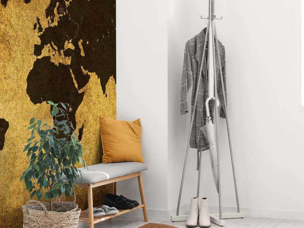 Wereldkaart in oude stijl