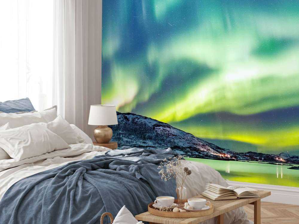 Kleurrijk Noorderlicht in Noorwegen