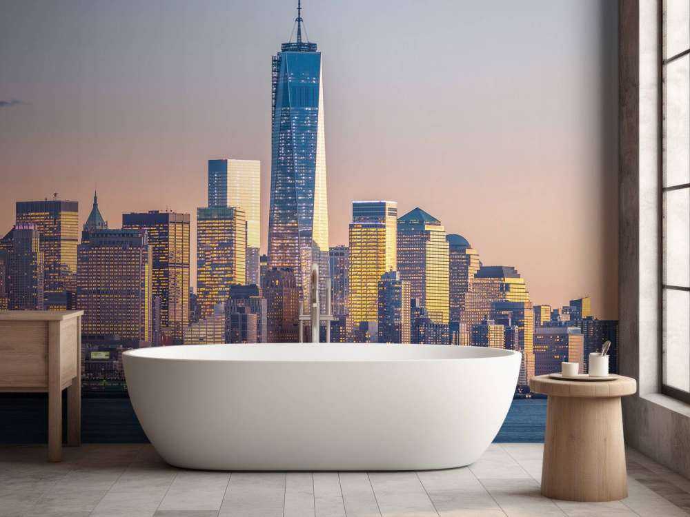 Zonsondergang bij New York