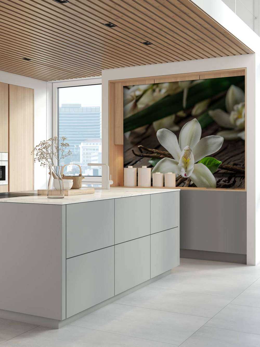 Bloem en vanille stokjes