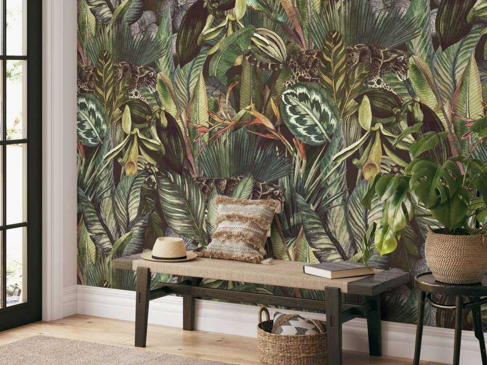 Luipaard tussen de bladeren